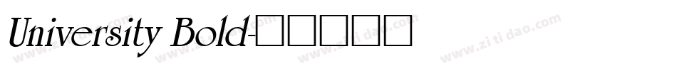 University Bold字体转换